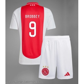 Ajax Brian Brobbey #9 Hjemmebanetrøje Børn 2024-25 Kortærmet (+ Korte bukser)